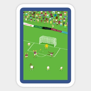 The ball on target Sticker